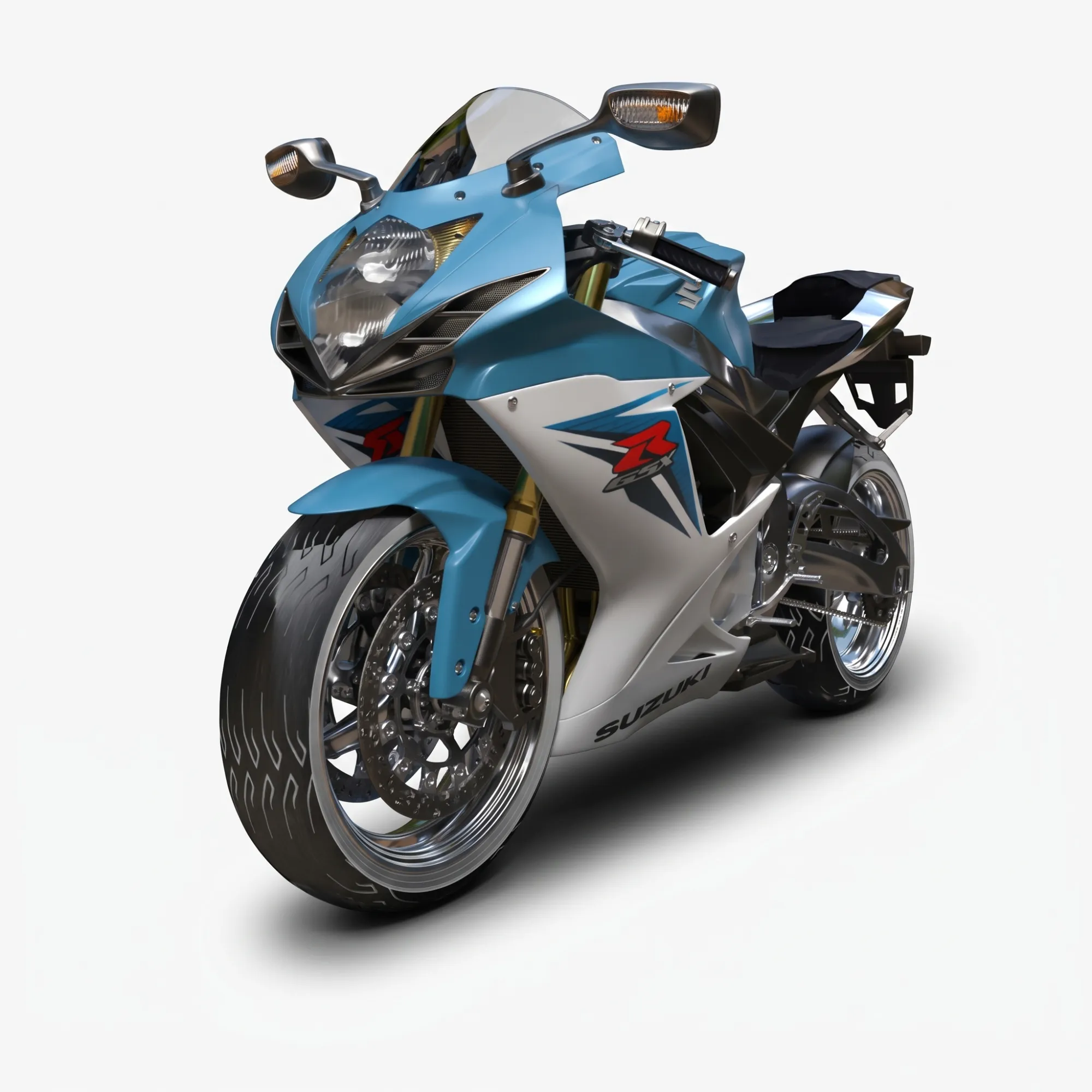 Suzuki GSX-R 600 - High-Poly 3D Model .c4d .max .obj .3ds .fbx .stl .blend 