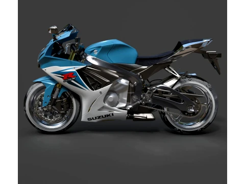 Suzuki GSX-R 600 - High-Poly 3D Model