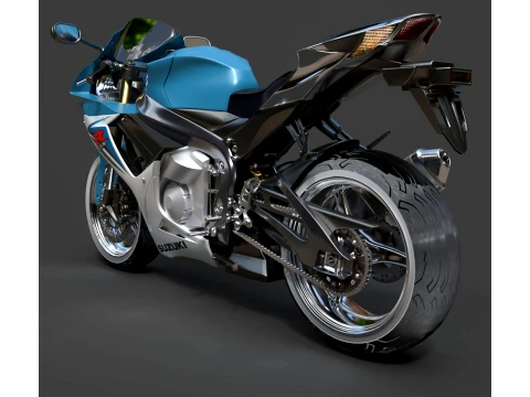 Suzuki GSX-R 600 - High-Poly 3D Model