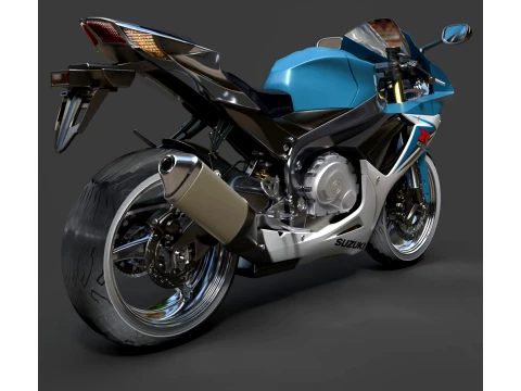 Suzuki GSX-R 600 - High-Poly 3D Model