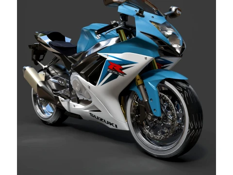 Suzuki GSX-R 600 - High-Poly 3D Model