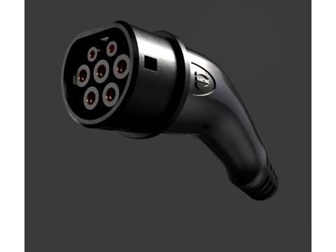 Parts of auto - Type 2 EV AC Charging Plug Connector European Standard - High-Poly 3D Model