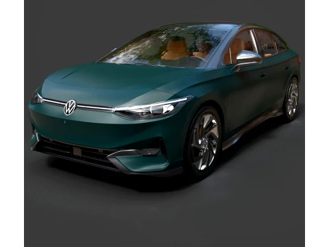Sedan - Volkswagen ID7 - High-Poly 3D Model