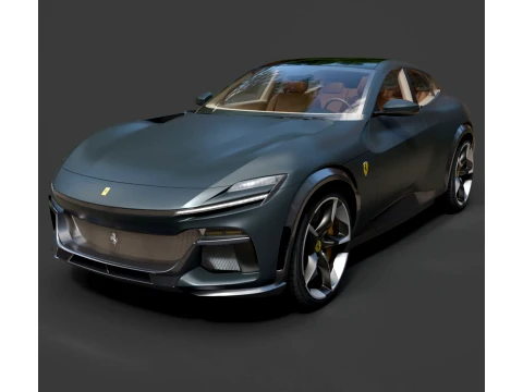 SUV - Ferrari Purosangue - High-Poly 3D Model