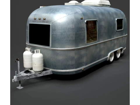 Trailers - Airstream Travel Trailer - High-Poly 3D Model
