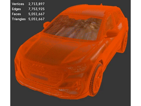 SUV - Audi Q4 E-Tron - High-Poly 3D Model