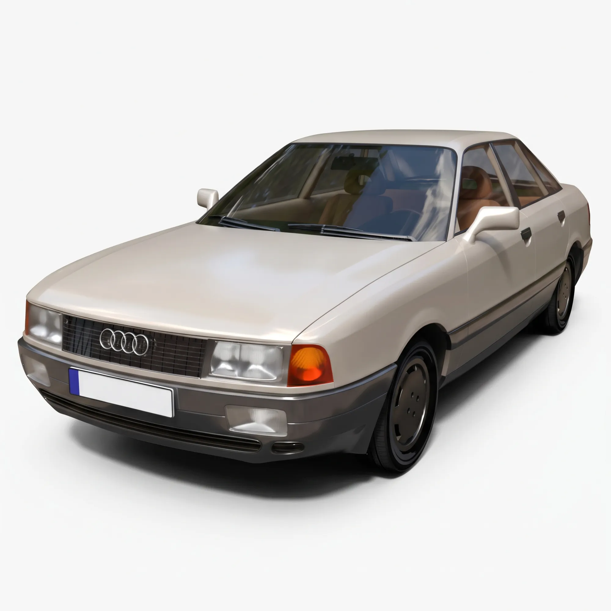 Sedan - Audi 80 - High-Poly 3D Model .c4d .max .obj .3ds .fbx .stl .blend 