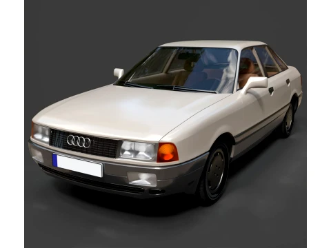 Sedan - Audi 80 - High-Poly 3D Model