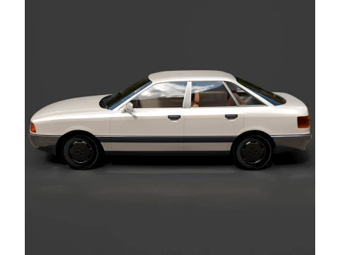 Sedan - Audi 80 - High-Poly 3D Model
