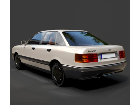 Sedan - Audi 80 - High-Poly 3D Model