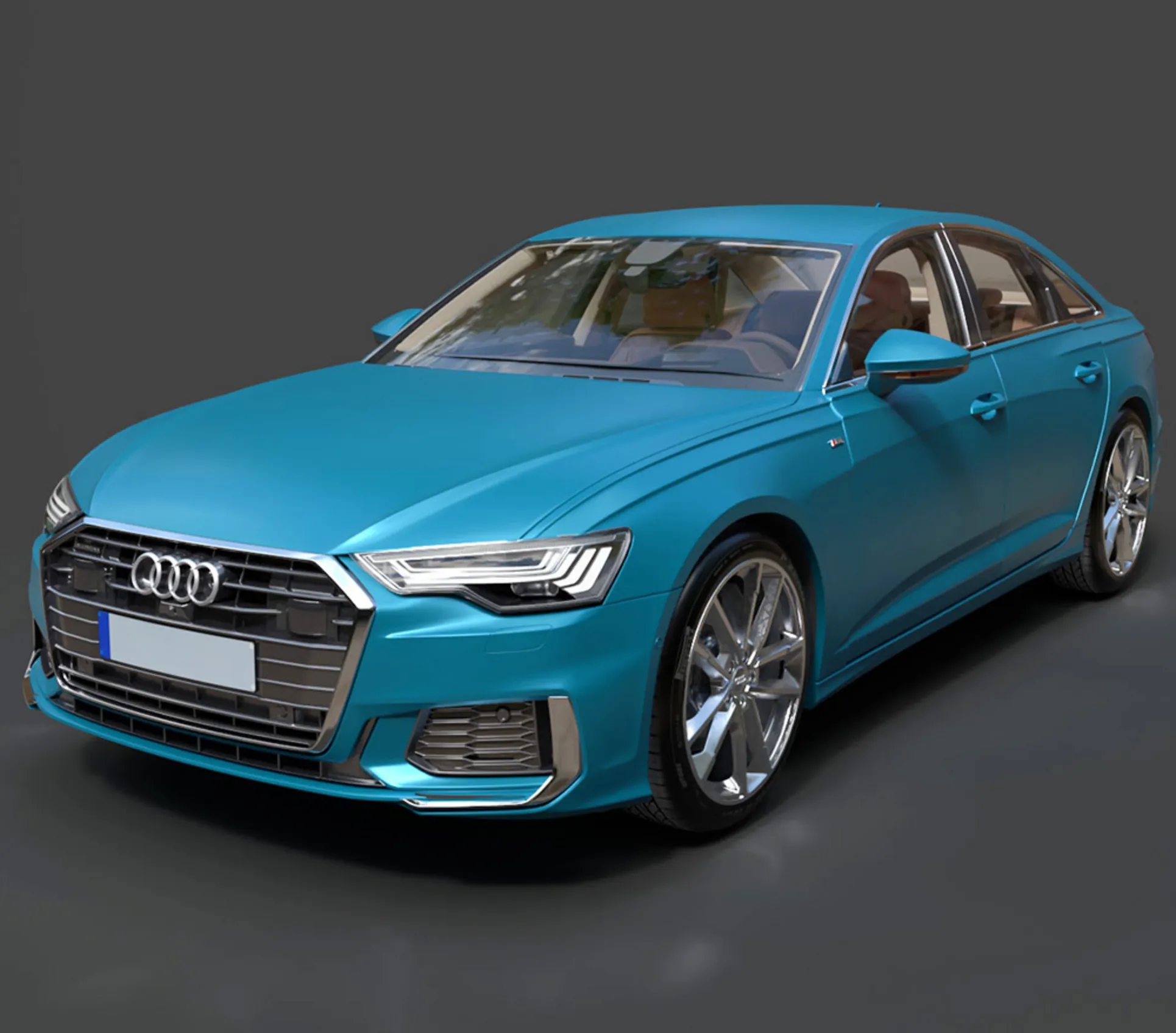 Sedan - Audi A6 - High-Poly 3D Model .c4d .max .obj .3ds .fbx .stl .blend 