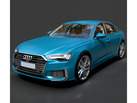 Sedan - Audi A6 - High-Poly 3D Model