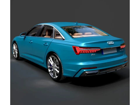 Sedan - Audi A6 - High-Poly 3D Model