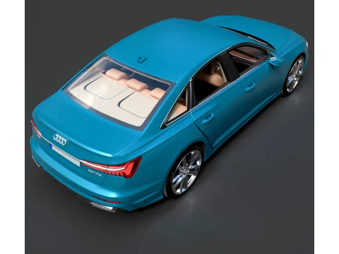 Sedan - Audi A6 - High-Poly 3D Model