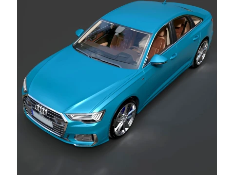 Sedan - Audi A6 - High-Poly 3D Model