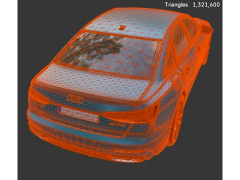 Sedan - Audi A6 - High-Poly 3D Model