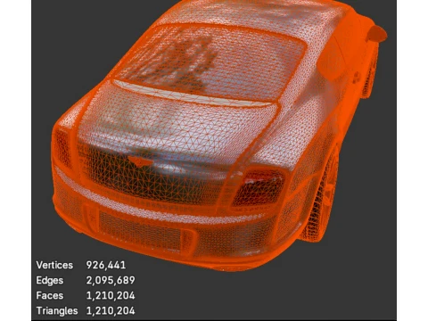 Sport Cars - Bentley Continental Supersports - High-Poly 3D Model