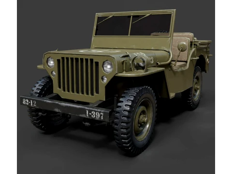 Military Vehicles - Willys Jeep - High-Poly 3D मॉडल