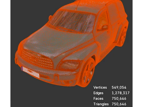 Chevrolet HHR Panel Van - High-Poly 3D Model