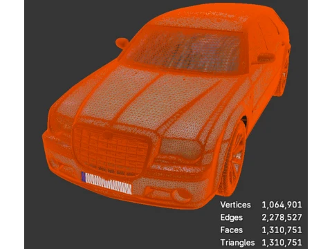 Wagons - Chrysler 300C Touring - High-Poly 3D Model