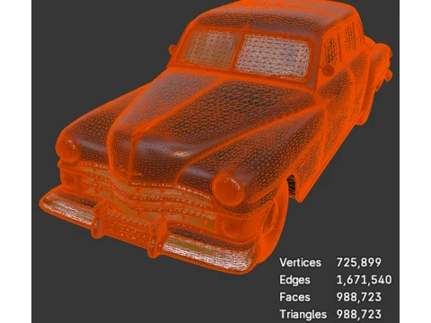 Sedan - Chrysler New Yorker - High-Poly 3D Model