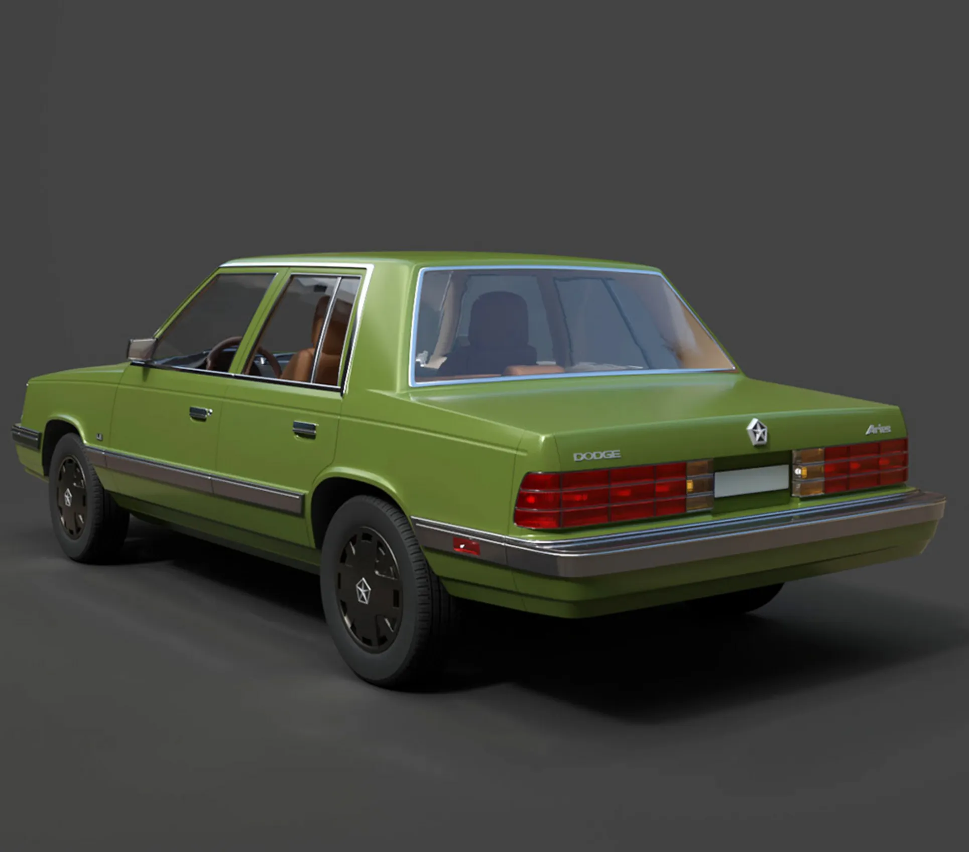 Sedans - Dodge Aries K - High-Poly 3D Model .c4d .max .obj .3ds .fbx .stl .blend 