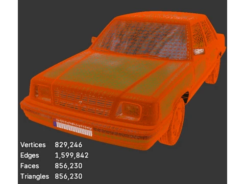 Sedans - Dodge Aries K - High-Poly 3D Model