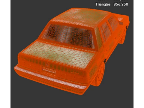 Sedans - Dodge Aries K - High-Poly 3D Model