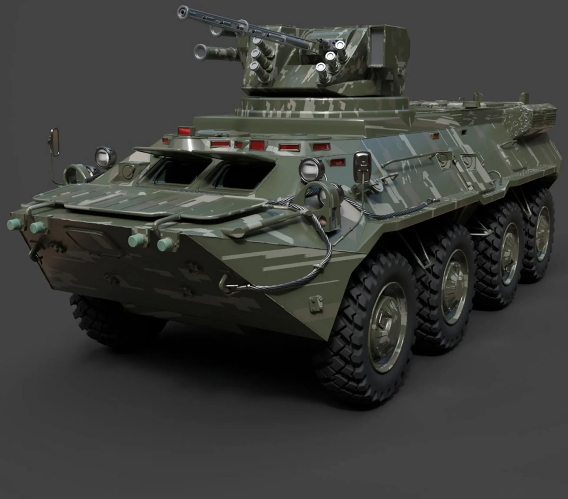 Military Vehicles - BTR-3E - High-Poly 3D Model .c4d .max .obj .3ds .fbx .stl .blend 