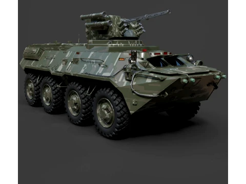 Military Vehicles - BTR-3E - High-Poly 3D Model