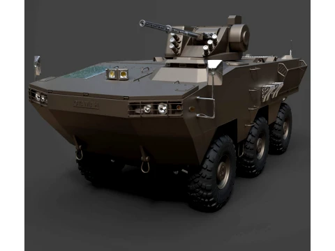 Military Vehicles - BTR Otaman - High-Poly 3D मॉडल