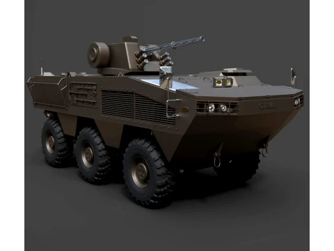 Military Vehicles - BTR Otaman - High-Poly 3D Model