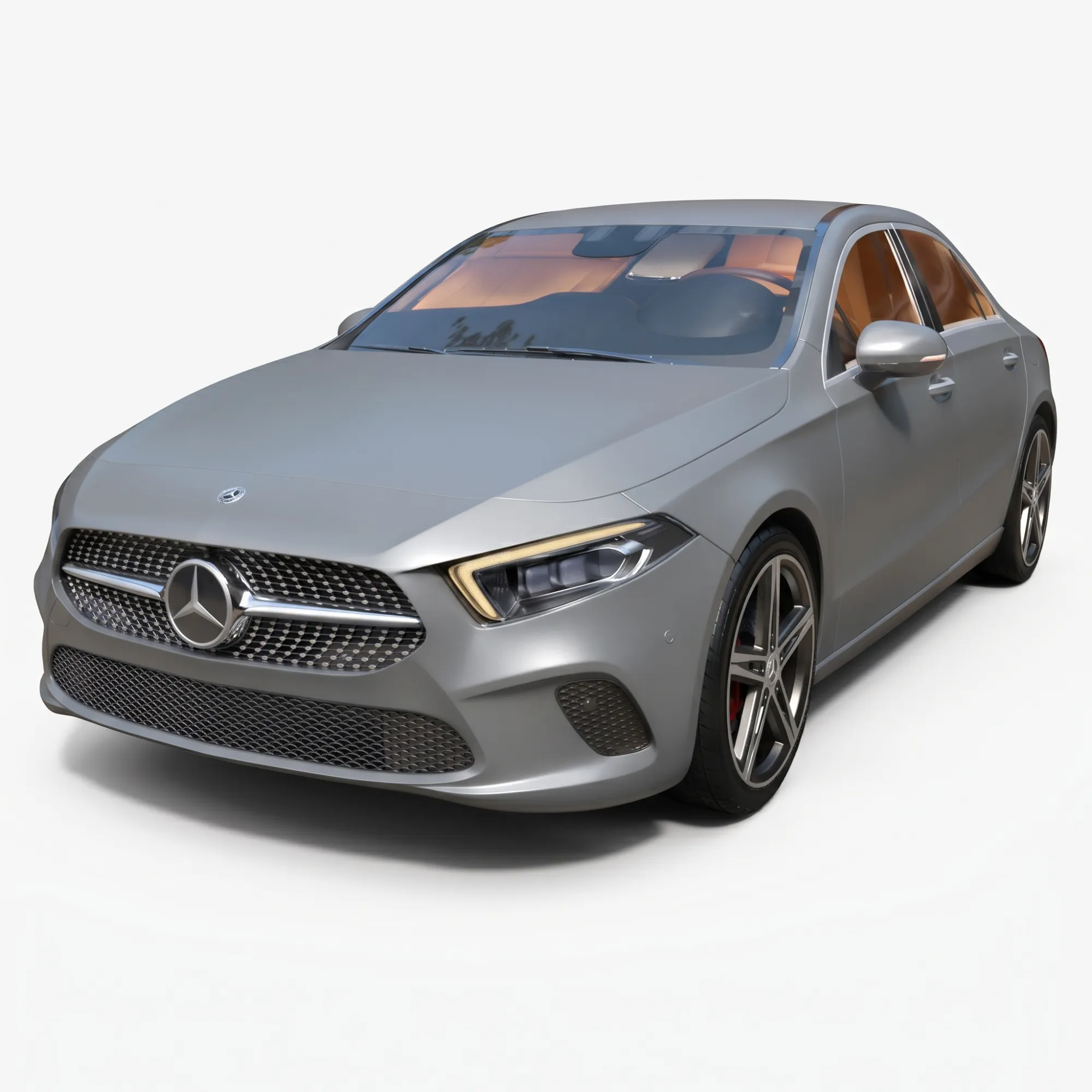 Mercedes-Benz A-Class Sedan - High-Poly 3D Model .c4d .max .obj .3ds .fbx .stl .blend 