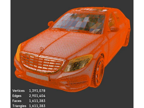 Mercedes-Benz Maybach - High-Poly 3D Model