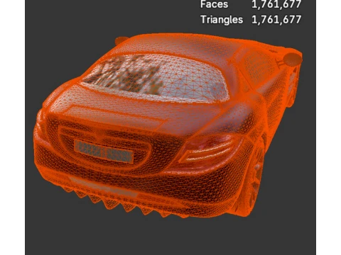 Mercedes-Benz SLR - High-Poly 3D Model