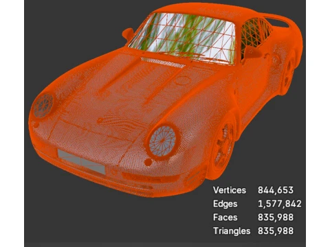 Porsche 959 - High-Poly 3D Model
