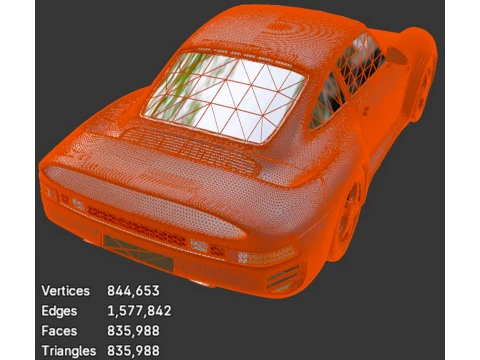 Porsche 959 - High-Poly 3D Model