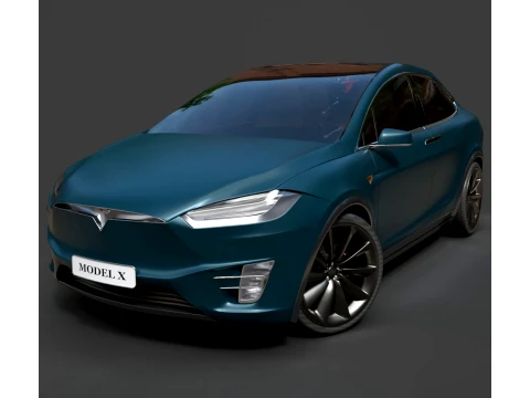 Tesla Model X - High-Poly 3D Model