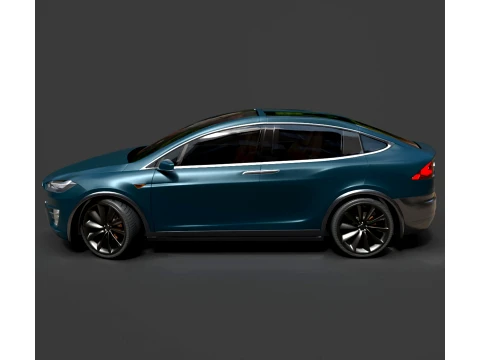 Tesla Model X - High-Poly 3D Model