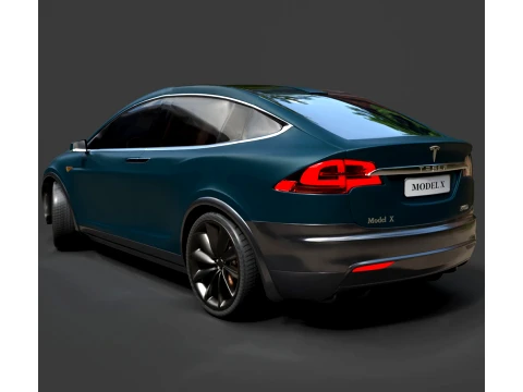 Tesla Model X - High-Poly 3D Model