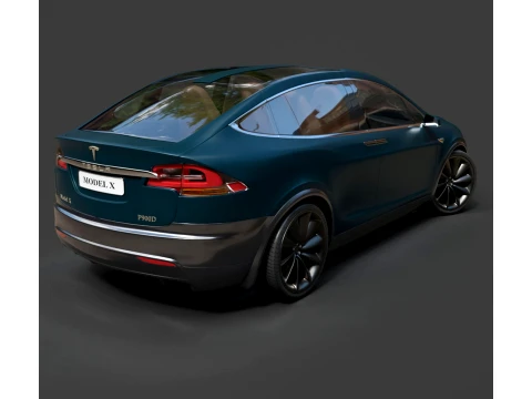 Tesla Model X - High-Poly 3D Model