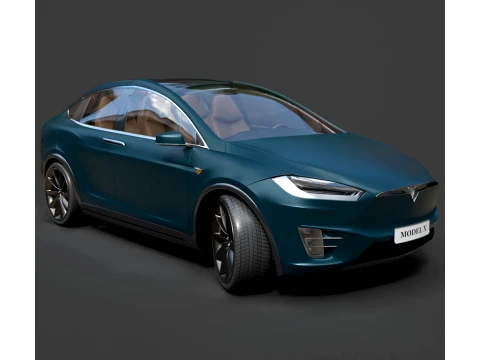 Tesla Model X - High-Poly 3D Model