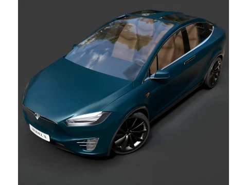 Tesla Model X - High-Poly 3D Model