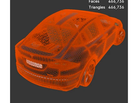 Tesla Model X - High-Poly 3D Model