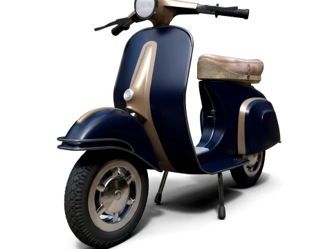 Motorcycles - Vespa - High-Poly 3D Model