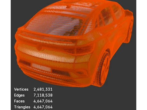 Volkswagen ID5 - High-Poly 3D Model