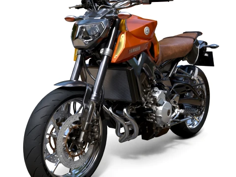 Yamaha MT-09 Tracer - High-Poly 3D Model
