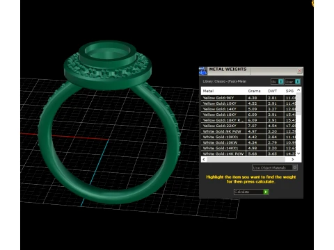 Round Halo Diamond Ring 3D Print Model