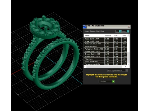 Rose Gold Oval Halo Engagement Ring 3D Print Model