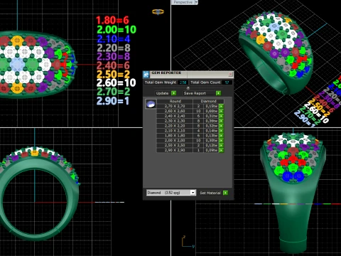 Black Rhodium Ruby Ring 3D Print Model